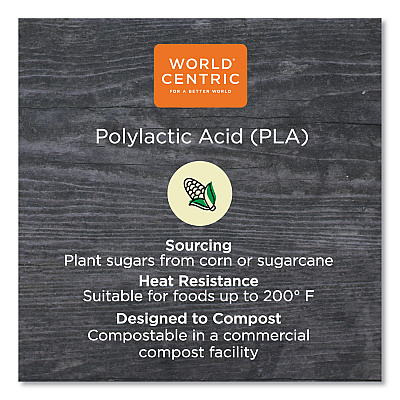 World Centric PLA Clear Cold Cups, 16 oz, Clear, 1,000/Carton (WORCPCS16)