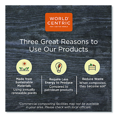 World Centric Fiber Trays, PLA Lined, PFAS Free, 1-Compartment, 8.3 x 4.9 x 0.7, Natural, Paper, 500/Carton (WORTRSC17SLLF)