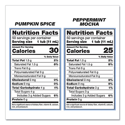 Coffee-mate Liquid Coffee Creamer, Cinnamon/Peppermint/Pumpkin/Vanilla, 0.38 oz Mini Cups, 50/Pack,4 Packs/Carton (GRR70000093)
