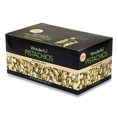 Wonderful Roasted and Salted Pistachios, 1.5 oz Bag, 24/Pack (GRR22000784)