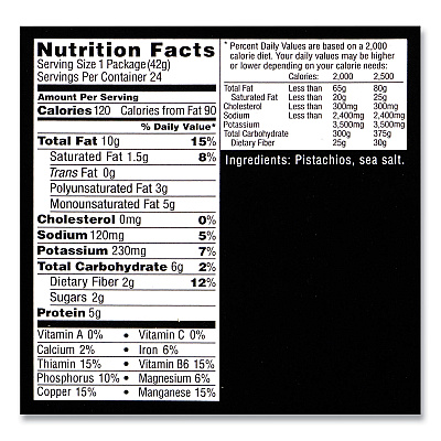 Wonderful Roasted and Salted Pistachios, 1.5 oz Bag, 24/Pack (GRR22000784)