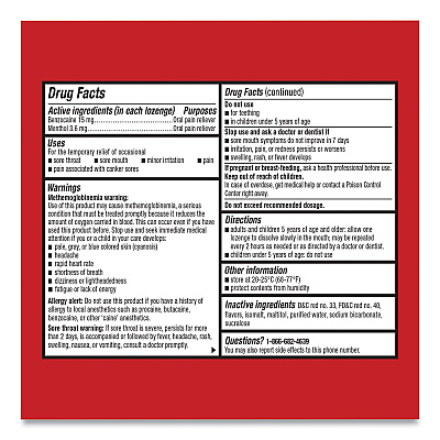 Cepacol Extra Strength Sore Throat Lozenge, Cherry, 16/Box, 24 Boxes/Carton (RAC71016CT)