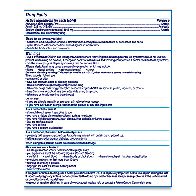 Alka-Seltzer Antacid and Pain Relief Medicine, Two-Pack, 50 Packs/Box (PFYBXAS50)