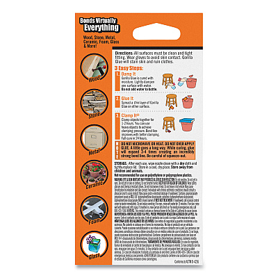 Gorilla Original Formula Glue, 2 oz, Dries Light Brown (GOR5000206)