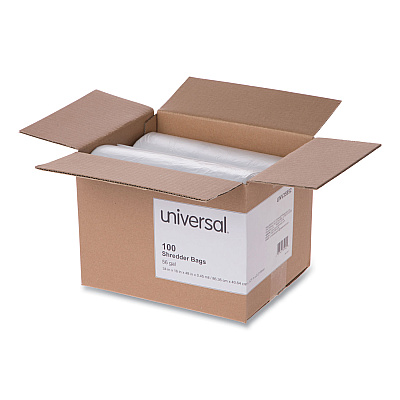 Universal High-Density Shredder Bags, 56 gal Capacity, 100/Box (UNV35952)