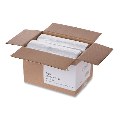 Universal High-Density Shredder Bags, 40-45 gal Capacity, 100/Box (UNV35946)