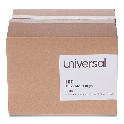 Universal High-Density Shredder Bags, 56 gal Capacity, 100/Box (UNV35952)