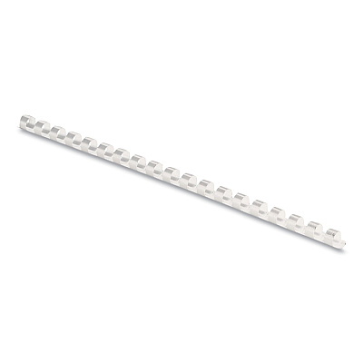 Fellowes Plastic Comb Bindings, 1/4" Diameter, 20 Sheet Capacity, White, 100/Pack (FEL52370)