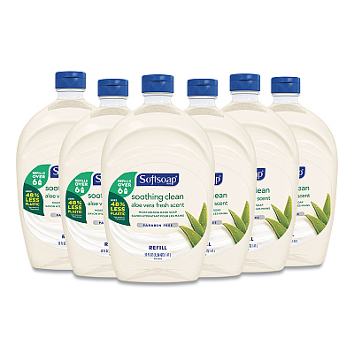 Softsoap Moisturizing Hand Soap Refill with Aloe, Fresh Scent, 50 oz, 6/Carton (CPC45992)