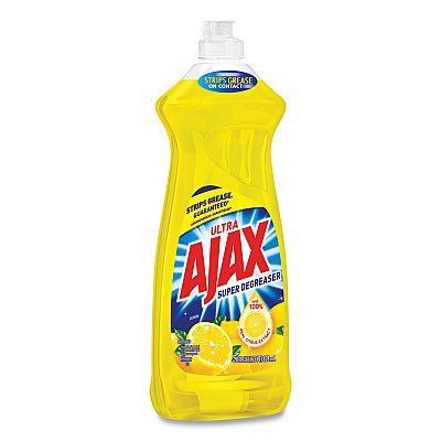 Ajax Dish Detergent, Lemon Scent, 28 oz Bottle, 9/Carton (CPC44673)