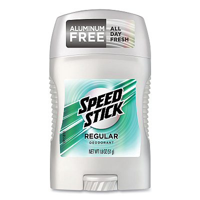 Speed Stick Deodorant, Regular Scent, 1.8 oz, White, 12/Carton (CPC94020)