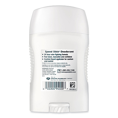 Speed Stick Deodorant, Regular Scent, 1.8 oz, White, 12/Carton (CPC94020)