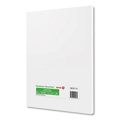 Xerox Revolution NeverTear, 5 mil, 11 x 17, Smooth White, 100/Pack (XER3R20174)