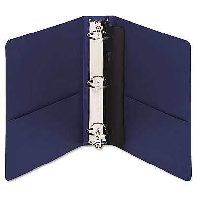 AbilityOne 7510014316236, SKILCRAFT Round Ring Binder, 3 Rings, 2" Capacity, 11 x 8.5, Dark Blue