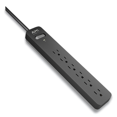 APC Essential SurgeArrest Surge Protector, 6 AC Outlets, 25 ft Cord, 1,080 J, Black (PE625)