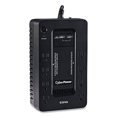 Cyberpower ST625U Standby UPS Battery Backup, 8 Outlets, 625 VA, 890 J