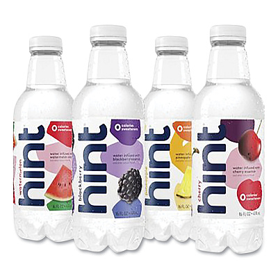hint Flavored Water Variety Pack, 3 Blackberry, 3 Cherry, 3 Pineapple, 3 Watermelon, 16 oz Bottle, 12 Bottles/Carton (HIN00149)