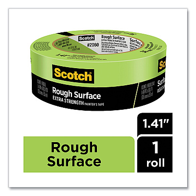 Scotch Rough Surface Extra Strength Painter's Tape, 3" Core, 1.41" x 60.1 yds, Green (MMM206036AP)