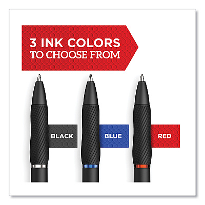 Sharpie High-Performance Gel Pen, Retractable, Fine 0.5 mm, Assorted Ink Colors, Black Barrel, 4/Pack (SAN2116199)