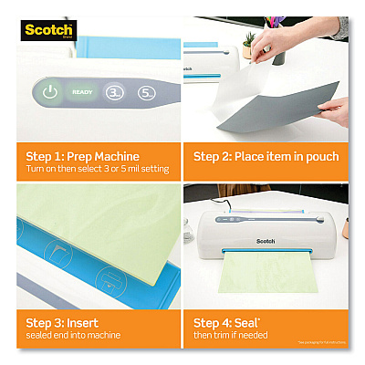 Scotch Laminating Pouches, 5 mil, 2.25" x 4.25", Gloss Clear, 10/Pack (MMMTP585210)