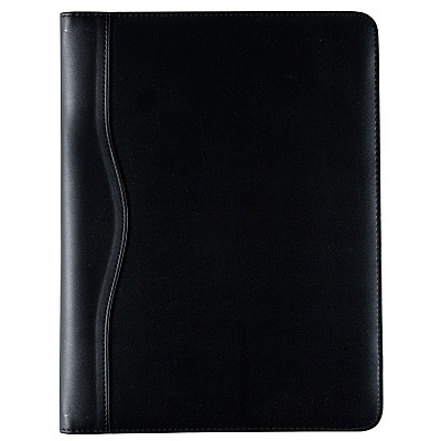 AbilityOne 7510014844563, SKILCRAFT Black Leather Look Portfolio, Solar Calculator/Writing Pad/Pen