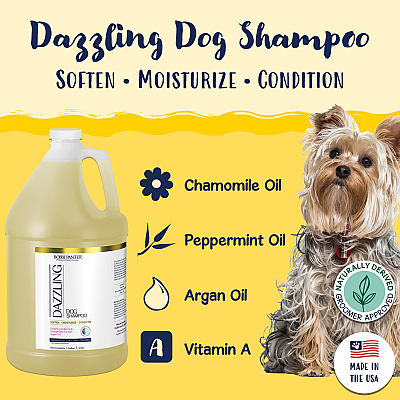 Bobbi Panter Signature Dazzling Dog Shampoo (1 Gallon) Argan Oil, Vitamin A, Geranium And Chamomile, 1 Gallon Bottle (BP00033)