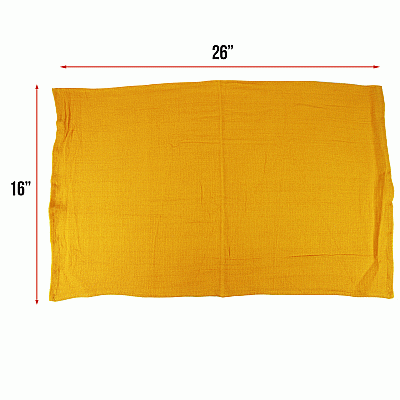 Huck Cotton Cleaning Towels 16x26 Yellow, Pack Of 12 (PNP-ABSBNT-YELW)