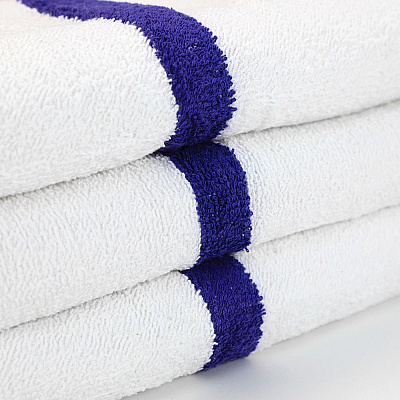 Power Gym Bath Towel 22x44 Blue Stripe, Case Of 60 (P-PWR-2244-6BCS)
