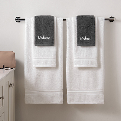 Hotel Cotton Makeup Fingertip Towel 11x17 Gray, Case Of 144 (MKUP-1117-GY-CS)