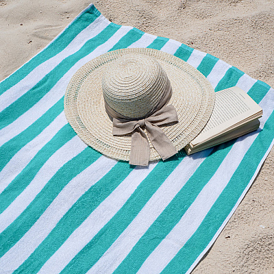 California Cabana Beach Towels 30x70 Green, Pack Of 4 (PNP-CABANA-GR)