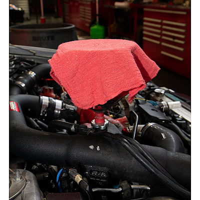 Messy Mechanic Shop Towels 100 Pack 12x14 Red, Bag Of 100 (AT-STB100-BG)