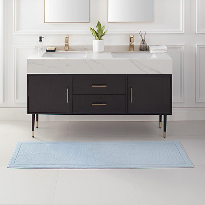 Cotton Bath Mat 20x60 Light Blue, 1 Each (P-HH-BM-2060-LB)