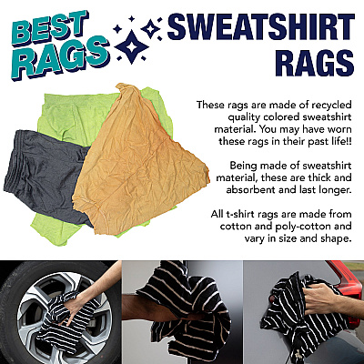 R-c13 Sweatshirt Reclaimed Rags Colors 5lb Box (R-C13-5)