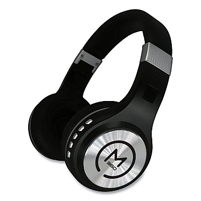 Morpheus 360 SERENITY Stereo Wireless Headphones with Microphone, 3 ft Cord, Black/Silver (MHSHP5500B)
