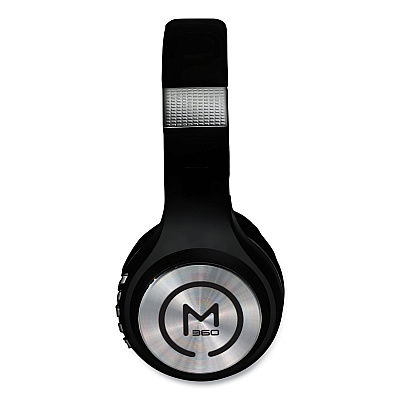Morpheus 360 SERENITY Stereo Wireless Headphones with Microphone, 3 ft Cord, Black/Silver (MHSHP5500B)