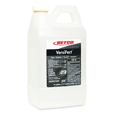 Betco VersiFect Cleaner Disinfectant, Fresh Scent, 2 L Bottle, 4/Carton (BET38204700)