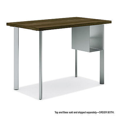 HON Coze Writing Desk Post Legs with U-Storage Compartment, 5.75" x 28", Silver, 4 Legs/Set (HONHLCPL29USPR6)