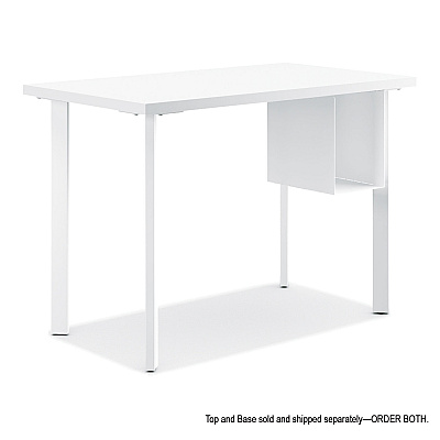 HON Coze Writing Desk Post Legs with U-Storage Compartment, 5.75" x 28", Designer White, 4 Legs/Set (HONHLCPL29USPJW)