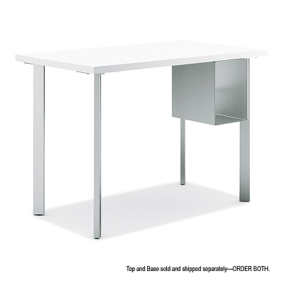 HON Coze Writing Desk Post Legs with U-Storage Compartment, 5.75" x 28", Silver, 4 Legs/Set (HONHLCPL29USPR6)