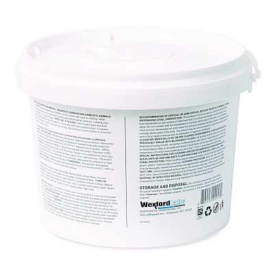 Wexford Labs CleanCide Disinfecting Wipes, 1-Ply, 8 x 5.5, Fresh Scent, White, 400/Tub (WXF3130B400DEA)