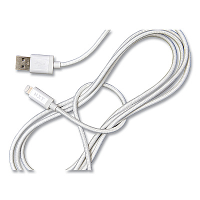 NXT Technologies Braided Apple Lightning Cable to USB-A Cable, 6 ft, White (NXT24383997)