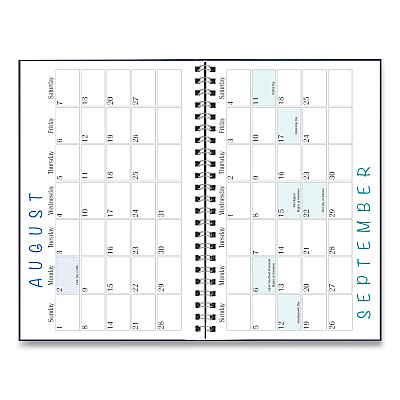 House of Doolittle Recycled Academic Weekly/Monthly Appointment Planner, 8 x 5, Black Cover, 13-Month: Aug 2025 to Aug 2026 (27502)