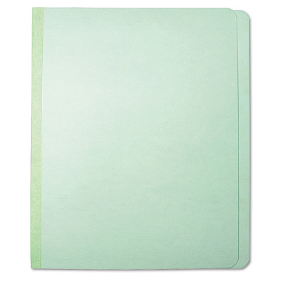 AbilityOne 7530015547684, SKILCRAFT Pressboard Top Tab Classification Folder, 2 Dividers, 6 Fasteners, Letter Size, Light Green, 10/Box
