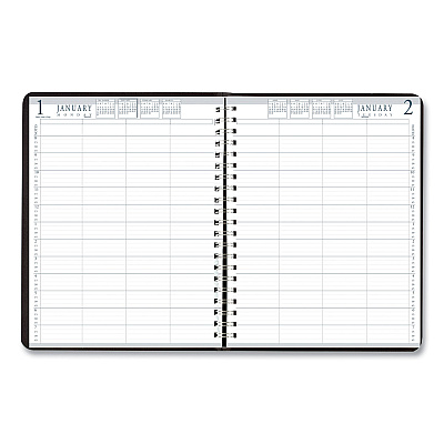 House of Doolittle Executive Series Four-Person Group Practice Daily Appointment Book, 11 x 8.5, Black Hard Cover, 12-Month (Jan to Dec): 2026 (28292)