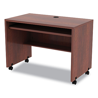 Alera Valencia Series Mobile Workstation Desk, 41.38" x 23.63" x 30", Medium Cherry (ALEVA204224MC)