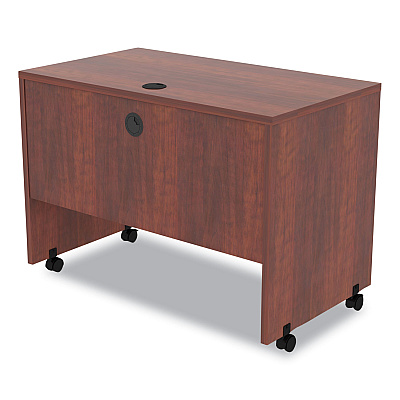 Alera Valencia Series Mobile Workstation Desk, 41.38" x 23.63" x 30", Medium Cherry (ALEVA204224MC)