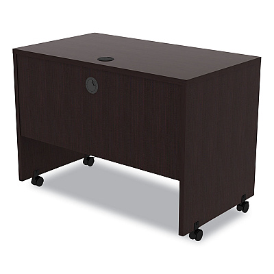 Alera Valencia Series Mobile Workstation Desk, 41.38" x 23.63" x 30", Espresso (ALEVA204224ES)