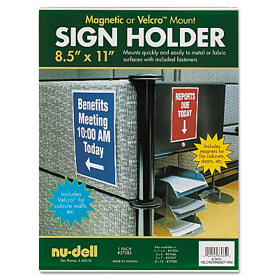 NuDell Acrylic Sign Holder, 8.5 x 11, Clear (NUD37085)