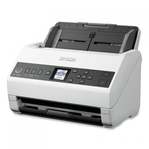 Epson DS-730N Network Color Document Scanner, 600 dpi Optical Resolution, 100-Sheet Duplex Auto Document Feeder (B11B259201)