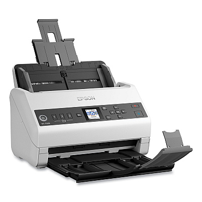 Epson DS-730N Network Color Document Scanner, 600 dpi Optical Resolution, 100-Sheet Duplex Auto Document Feeder (B11B259201)